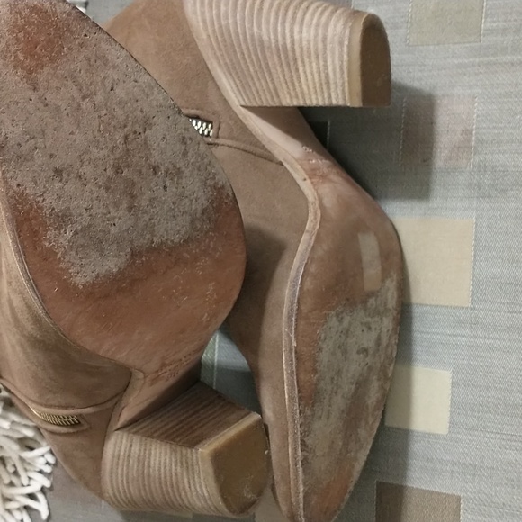 Barneys New York Tan Suede Ankle Boots Vero Cuoio - Picture 7 of 8